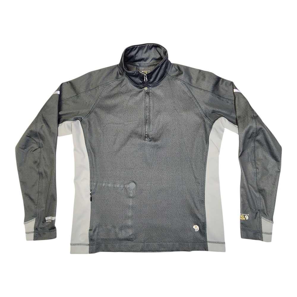 Mountain Hardwear Windstopper Soft Shell Jacket Womens M Gray 1/4 Zip Gorpcore